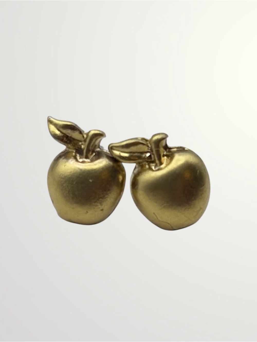 Golden Apple Stud Earrings